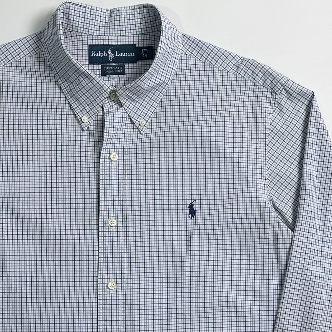 폴로 랄프로렌 블루 체크 셔츠  상품이미지3