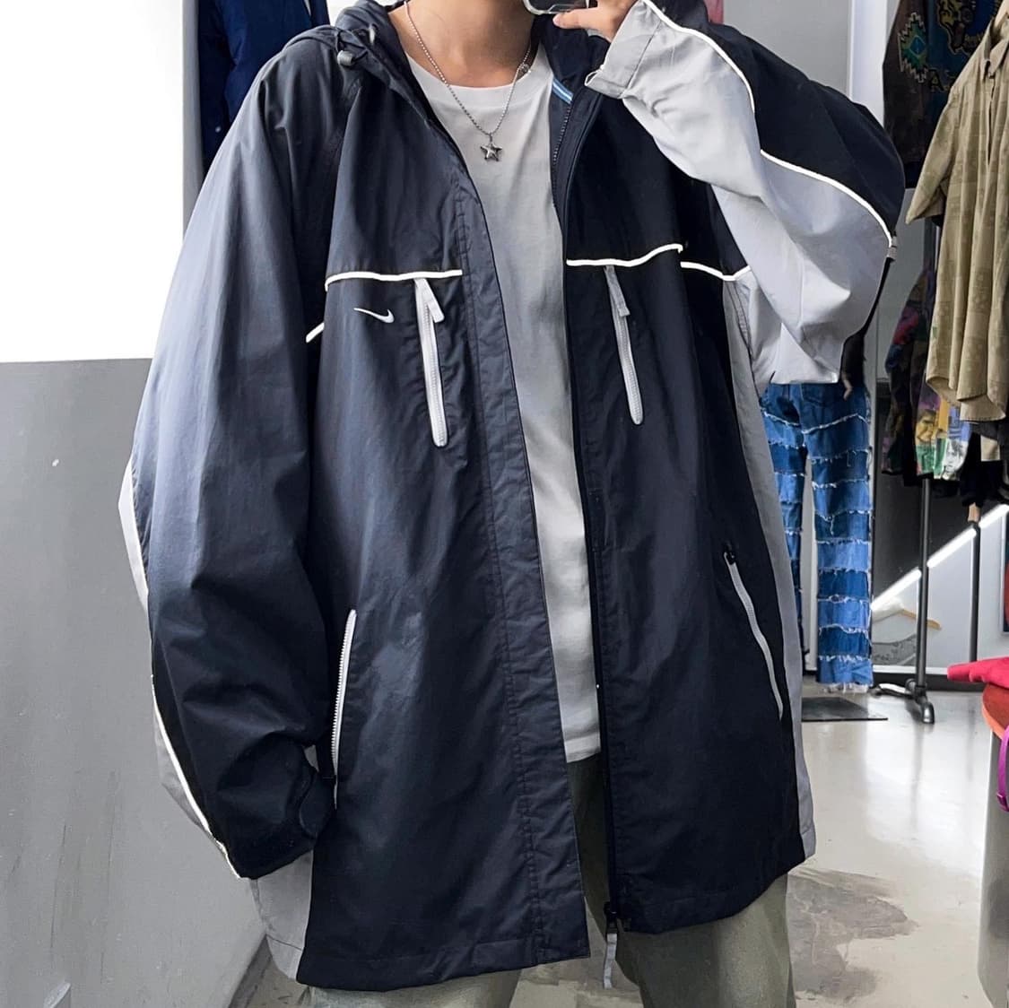 나이키 스우시 3m 리플렉티브 파이핑 라인 후드 자켓 상품이미지3