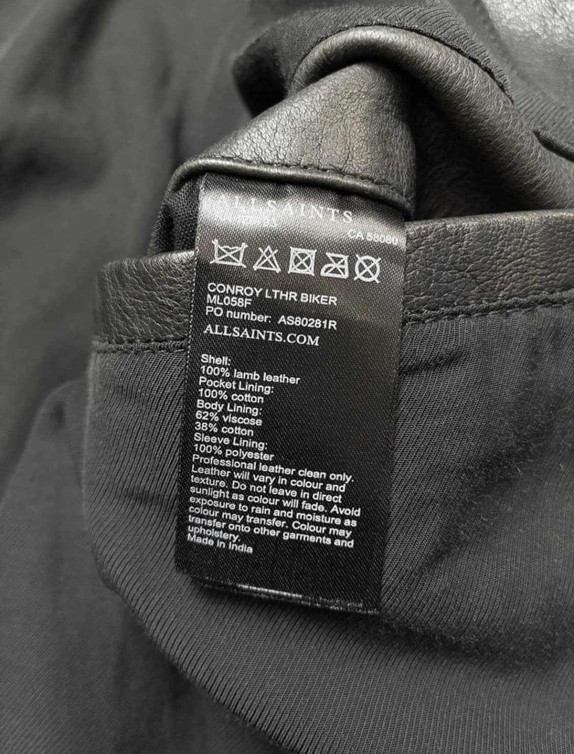 올세인츠 ALLSAINTS 콘로이 바이커 양가죽 자켓 PN4818 상품이미지8
