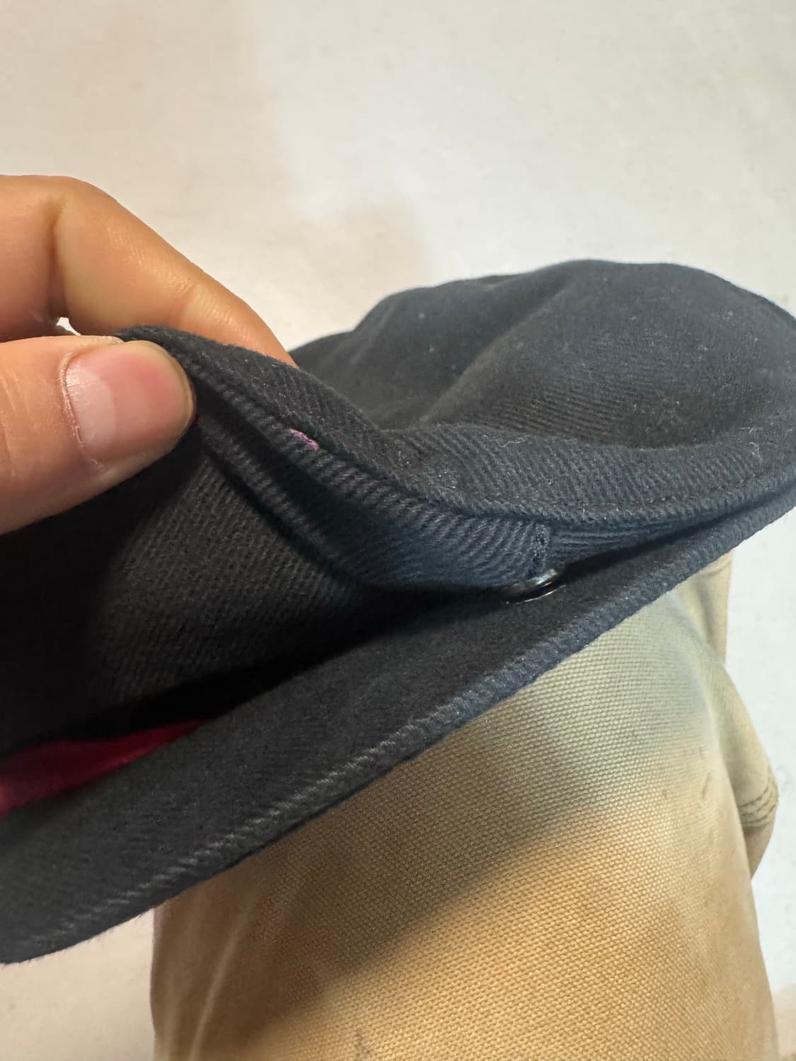 90~00s 나이키 스포츠 스우시 자수 로고 빈티지 헌팅캡 데드스탁 상품이미지3