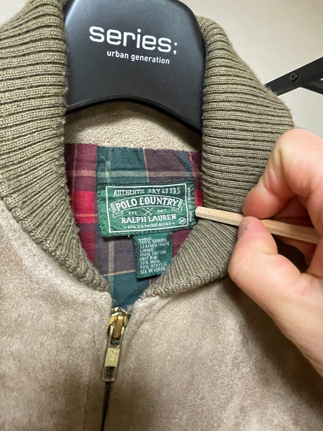 90s 폴로 컨트리 A-1 스웨이드 봄버 자켓 상품이미지3