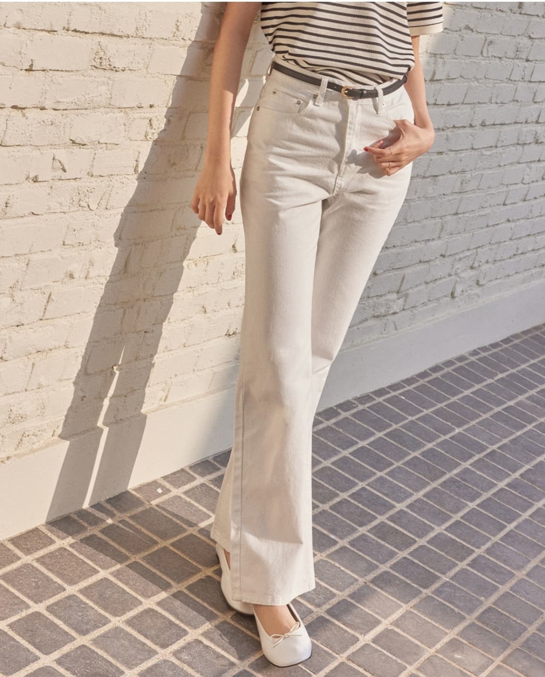 유어네임히얼 20 썸머 세미부츠컷팬츠 S 상품이미지4