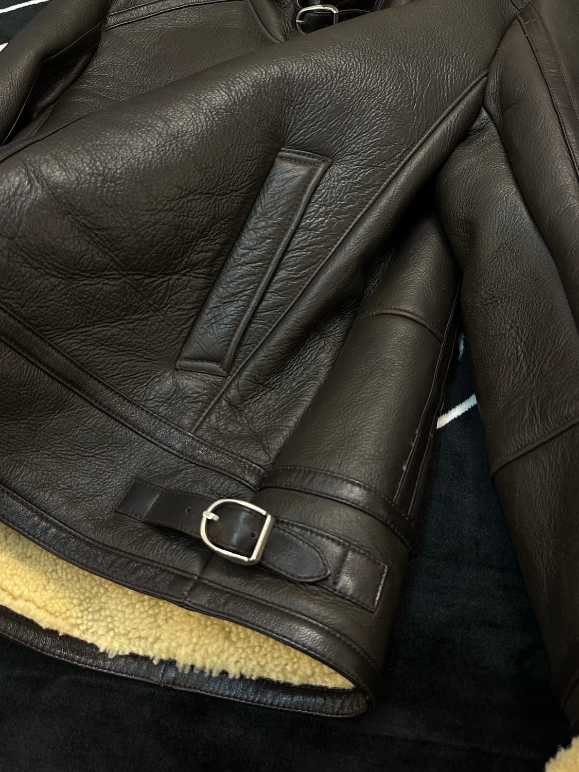 럭스통 가죽 B-3 무스탕 상품이미지4