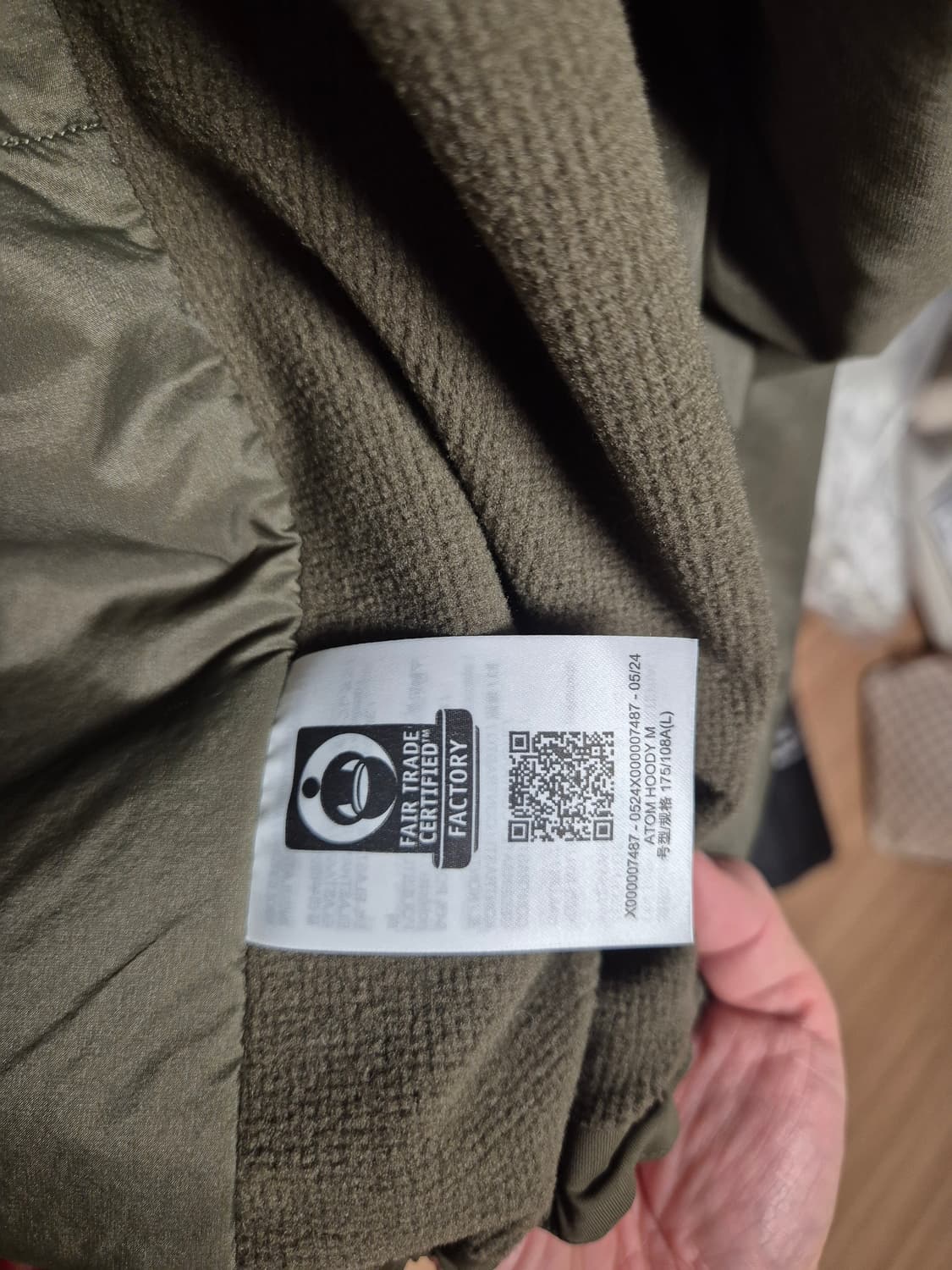 아크테릭스 아톰 후디 자켓 타츠 포레이지 캔버스 L 상품이미지3