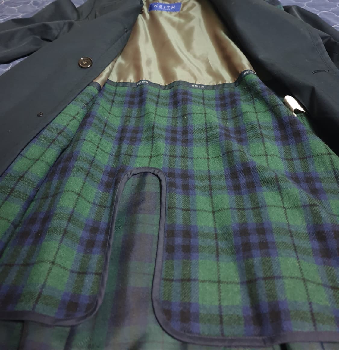 키이스 벨티드 트렌치 롱코트 네이비 (S) 55사이즈 상품이미지3