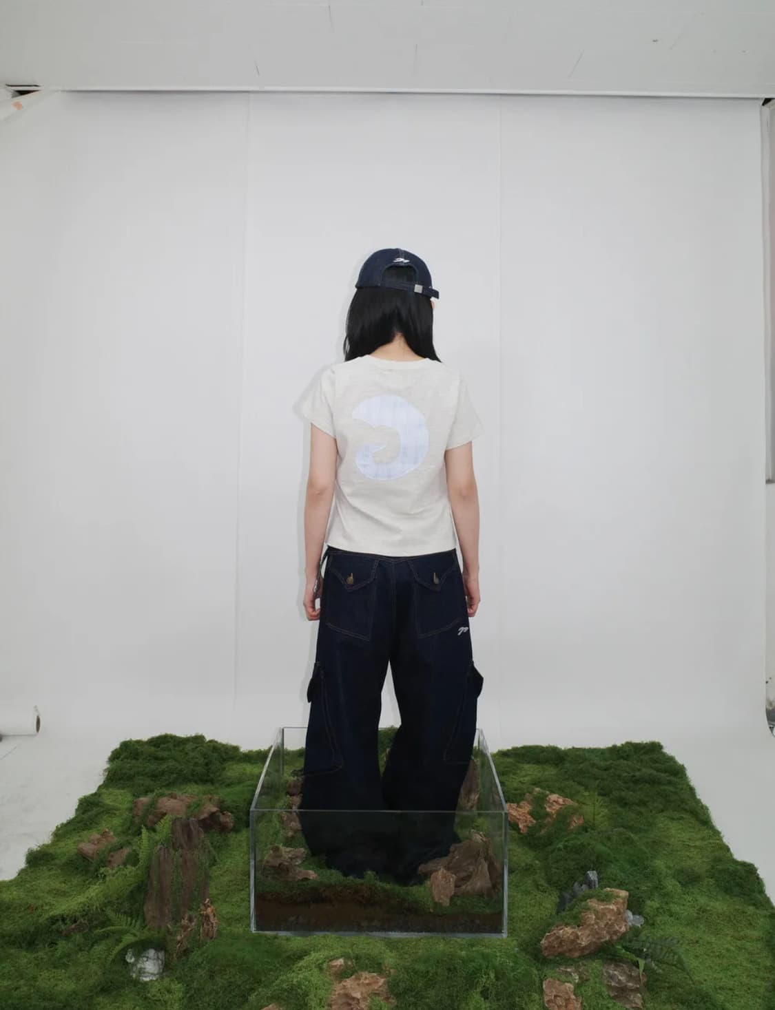 혼 아플리케 티셔츠 아이보리 (우먼) 상품이미지3