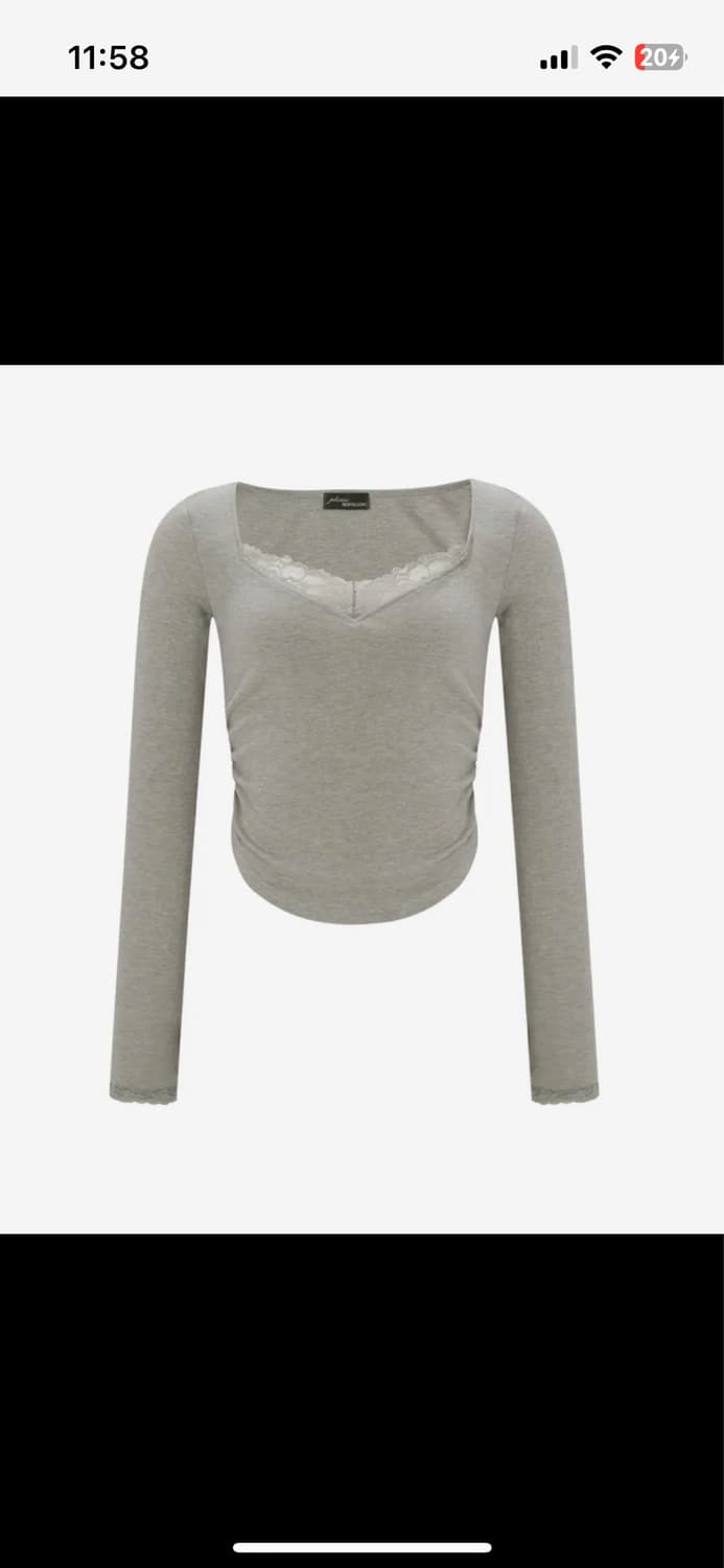 Vera Lace Shirring Long Sleeve Top (Moch 상품이미지2