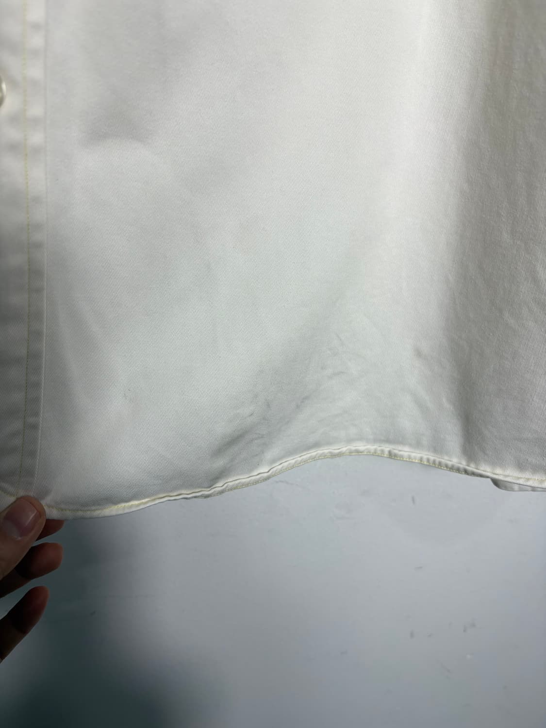 Polo 빅사이즈 옐로우 스티치 아이보리 셔츠 상품이미지6