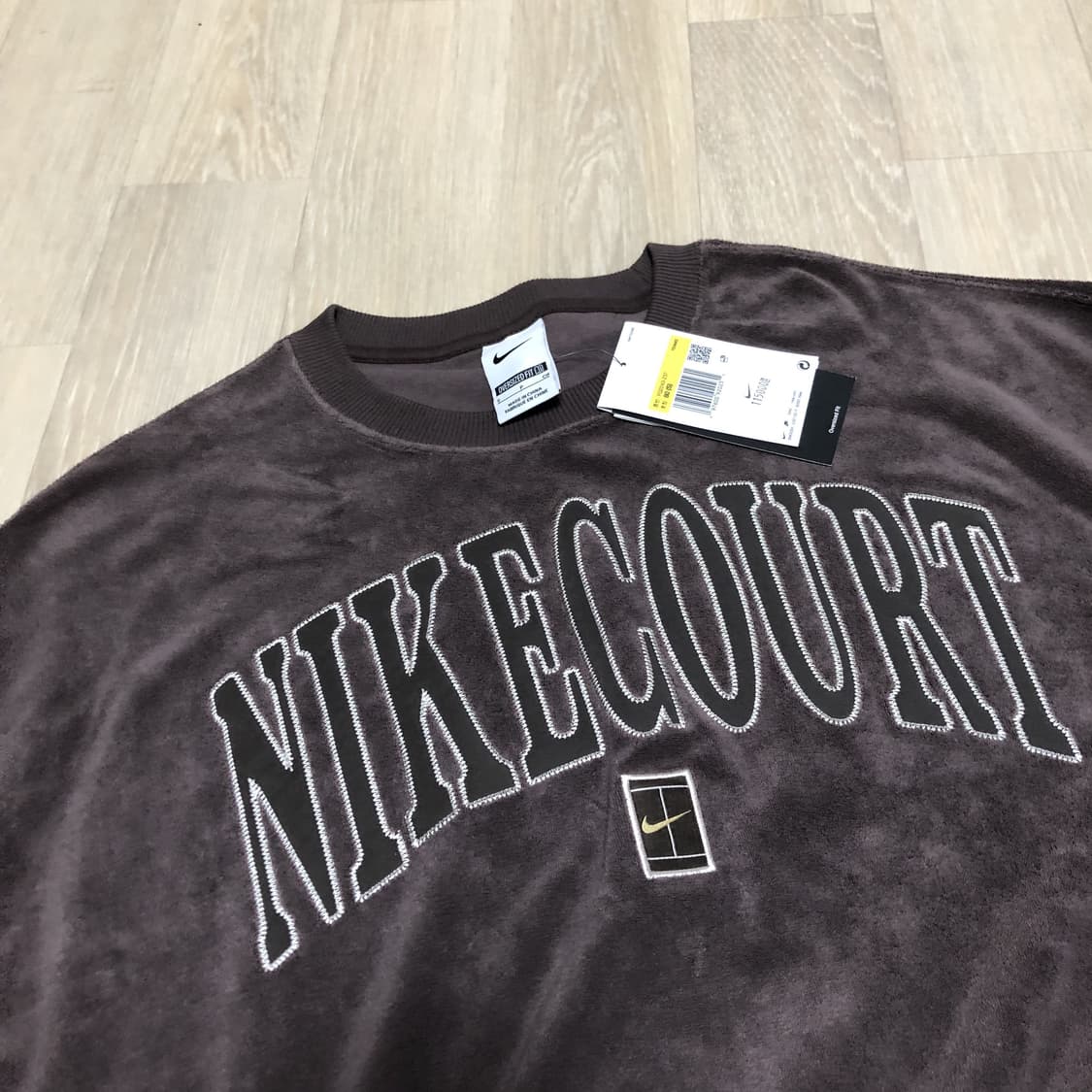 (우먼스 S) 새상품 나이키 NIKE 코트 헤리티지 오버 사이즈 크루넥  상품이미지3