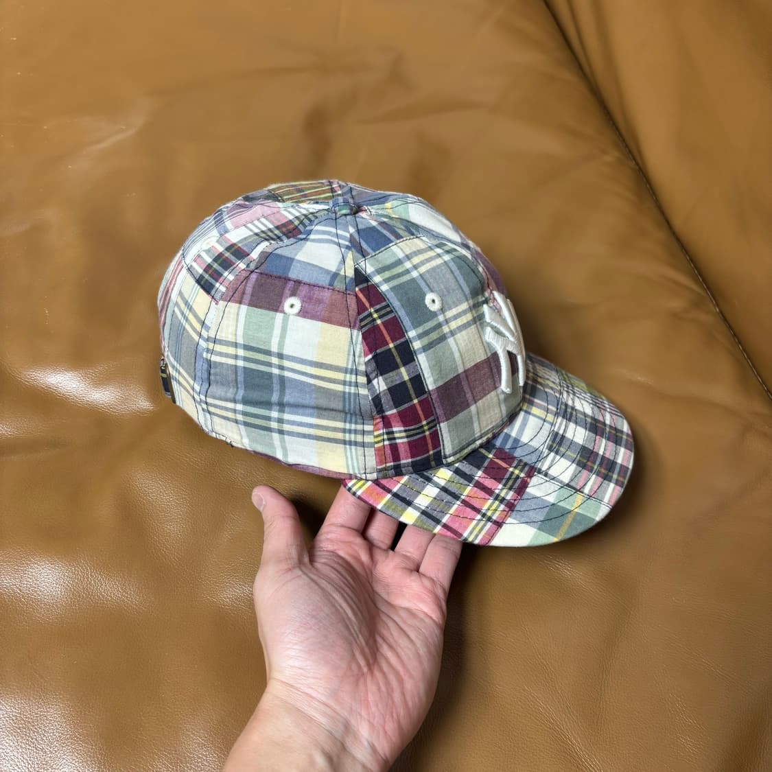 빔즈 빔스 뉴에라 9Fifty 6패널 볼캡 모자 마드라스 체크 상품이미지3