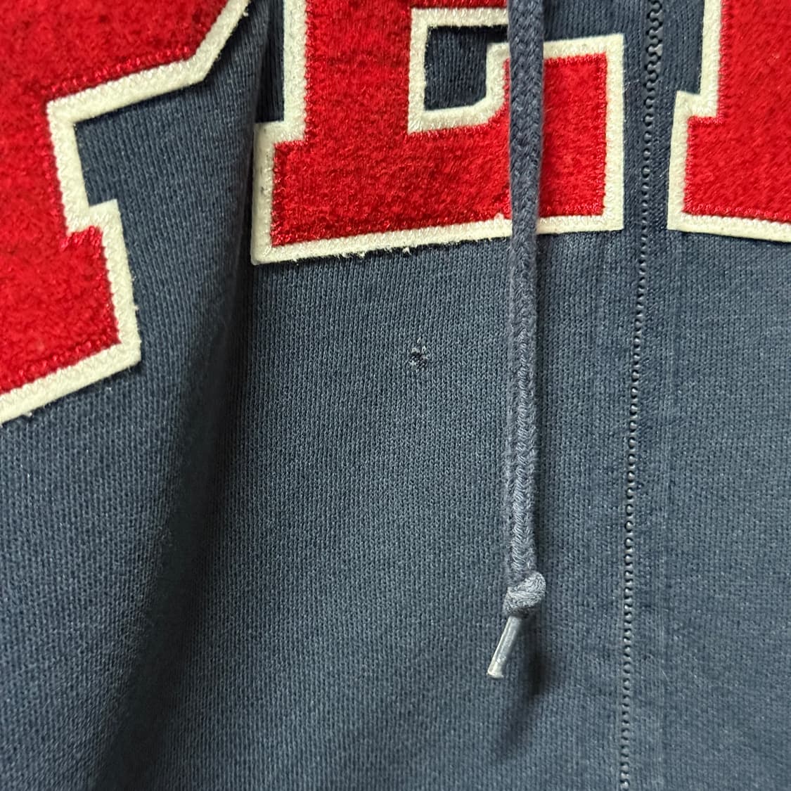 잔스포츠 올드스쿨 레터링 자수 집업 후디 상품이미지4