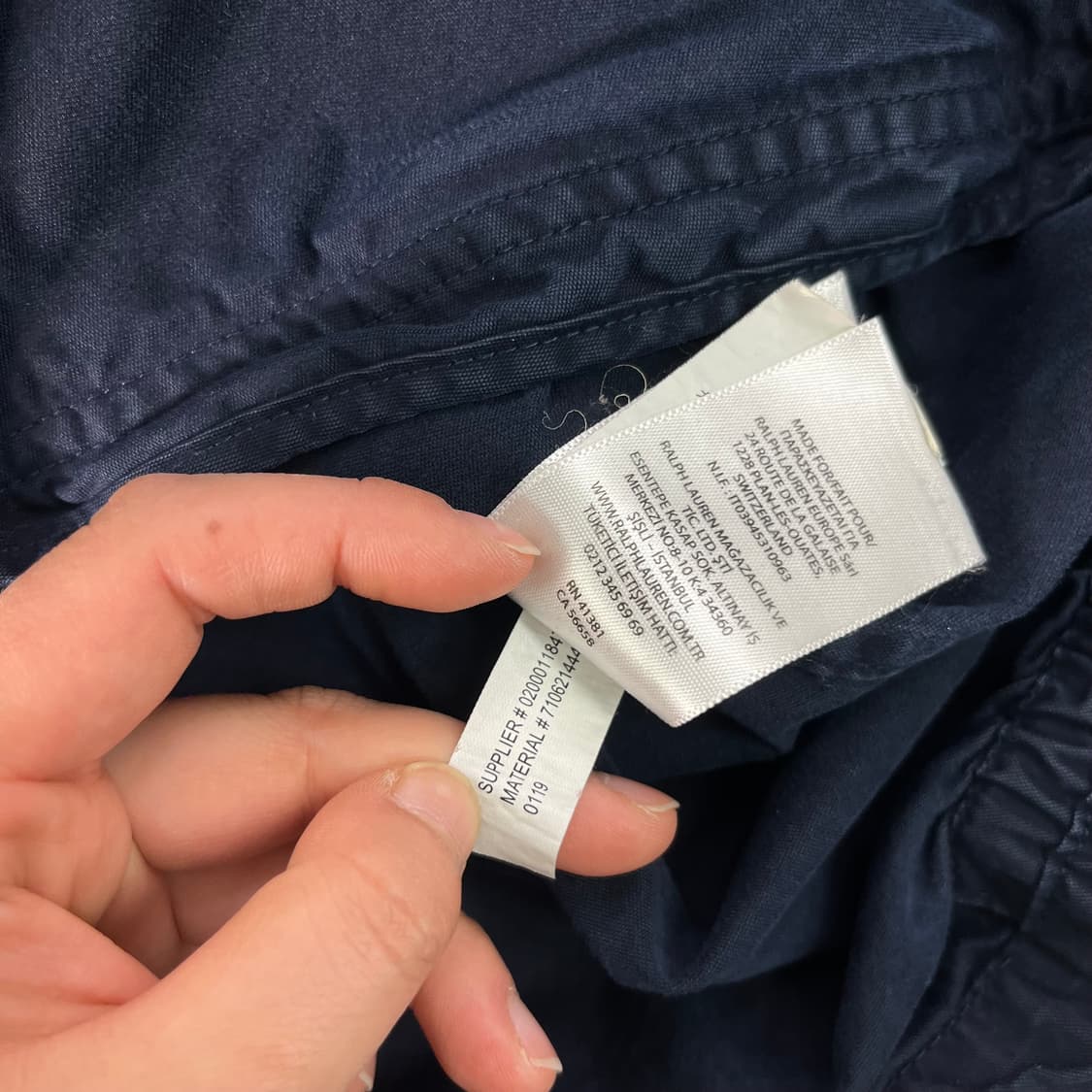 105 폴로랄프로렌 네이비 코튼 쉘 후디 풀 집업 자켓  상품이미지8