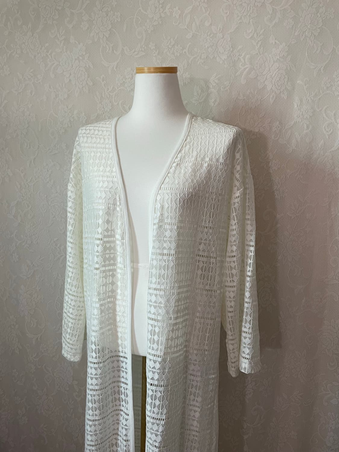 SEVENDAYS=SUNDAY 화이트 레이스 롱 로브 가디건 상품이미지2