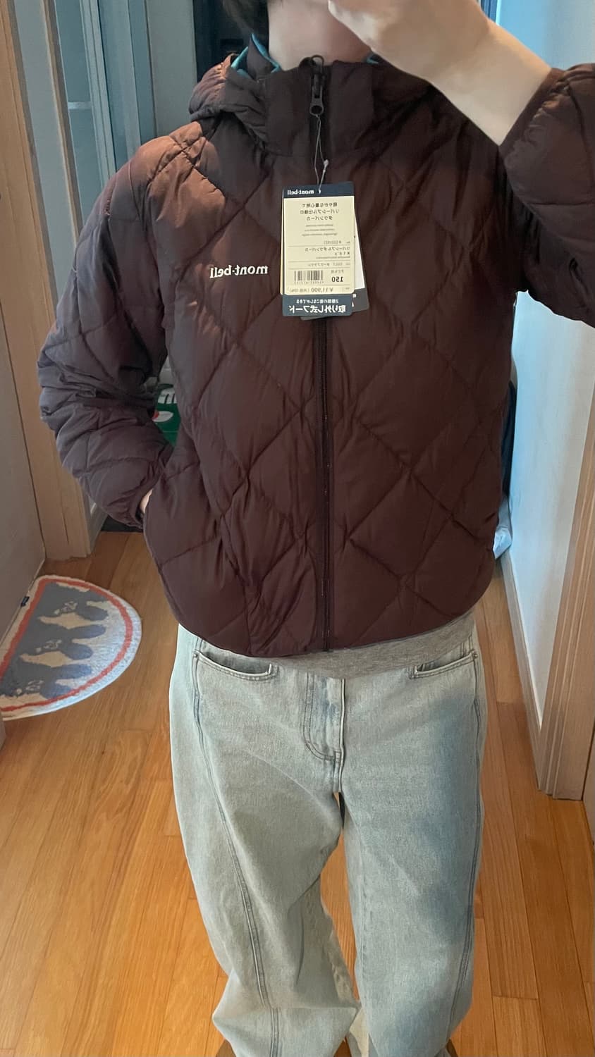 몽벨 키즈 다운 패딩 150 새상품 상품이미지4