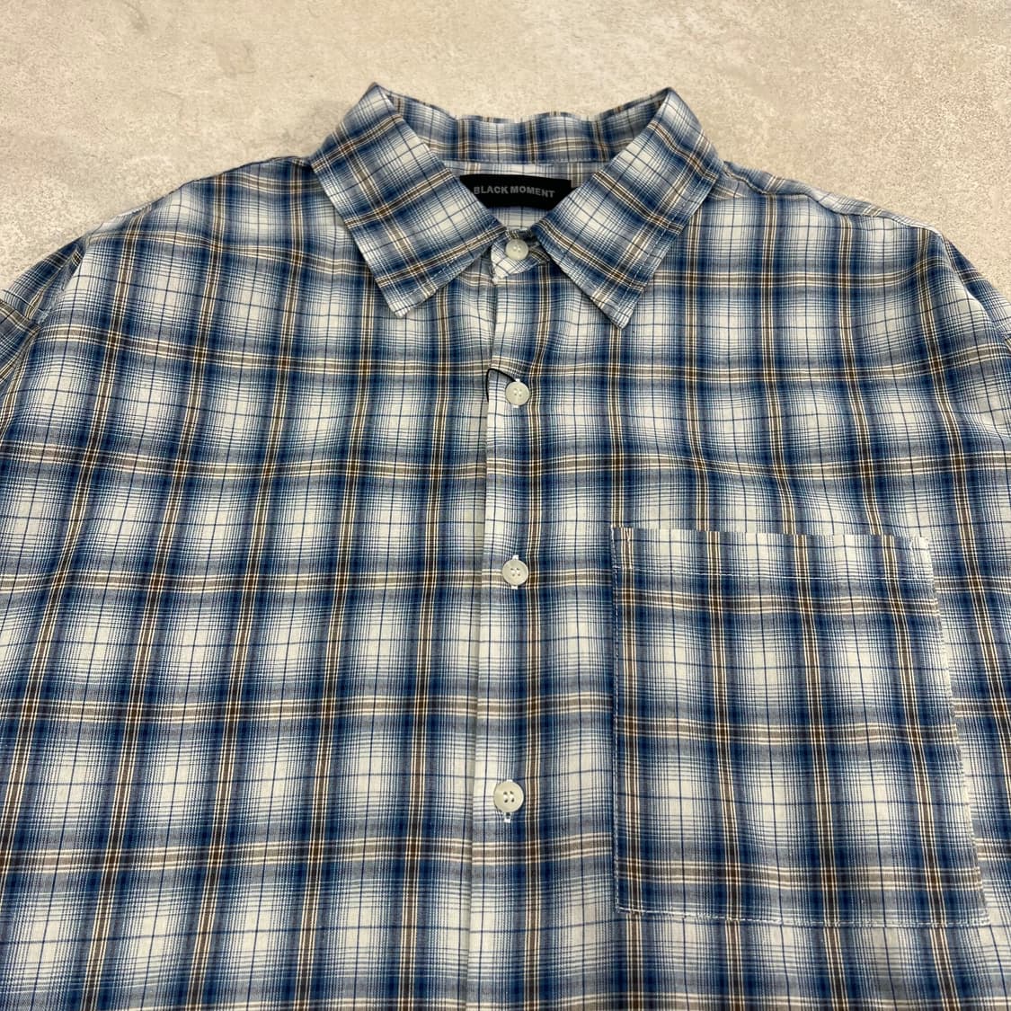 블랙 모먼트 체크 셔츠 상품이미지2