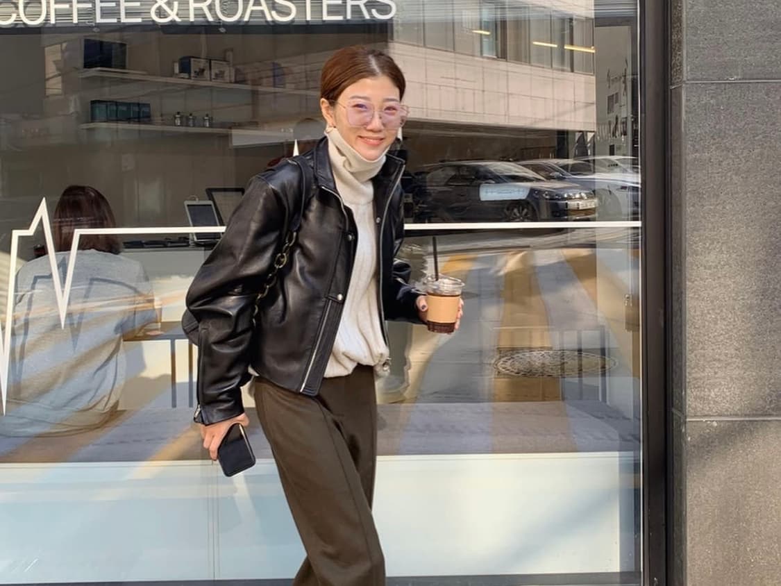 마뗑킴 양가죽 블랙 자켓 상품이미지1