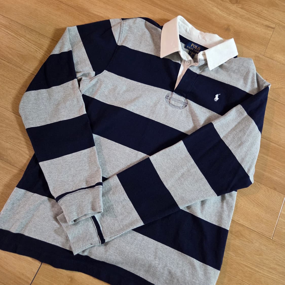 폴로 여성보이즈 럭비 카라티 네이비XL 상품이미지3