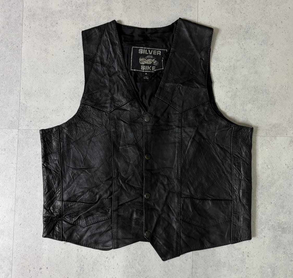 바이커 리얼 가죽 자켓 베스트 상품이미지1