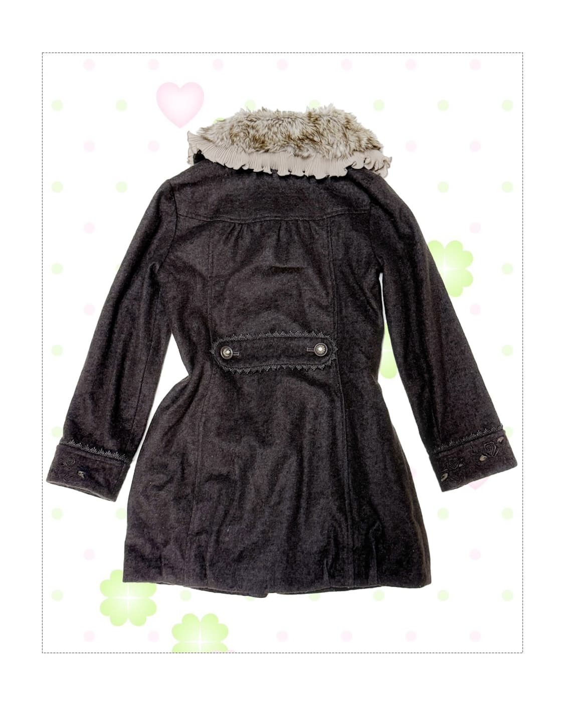 axes femme 라떼갸루 브라운 퍼 코트 상품이미지2