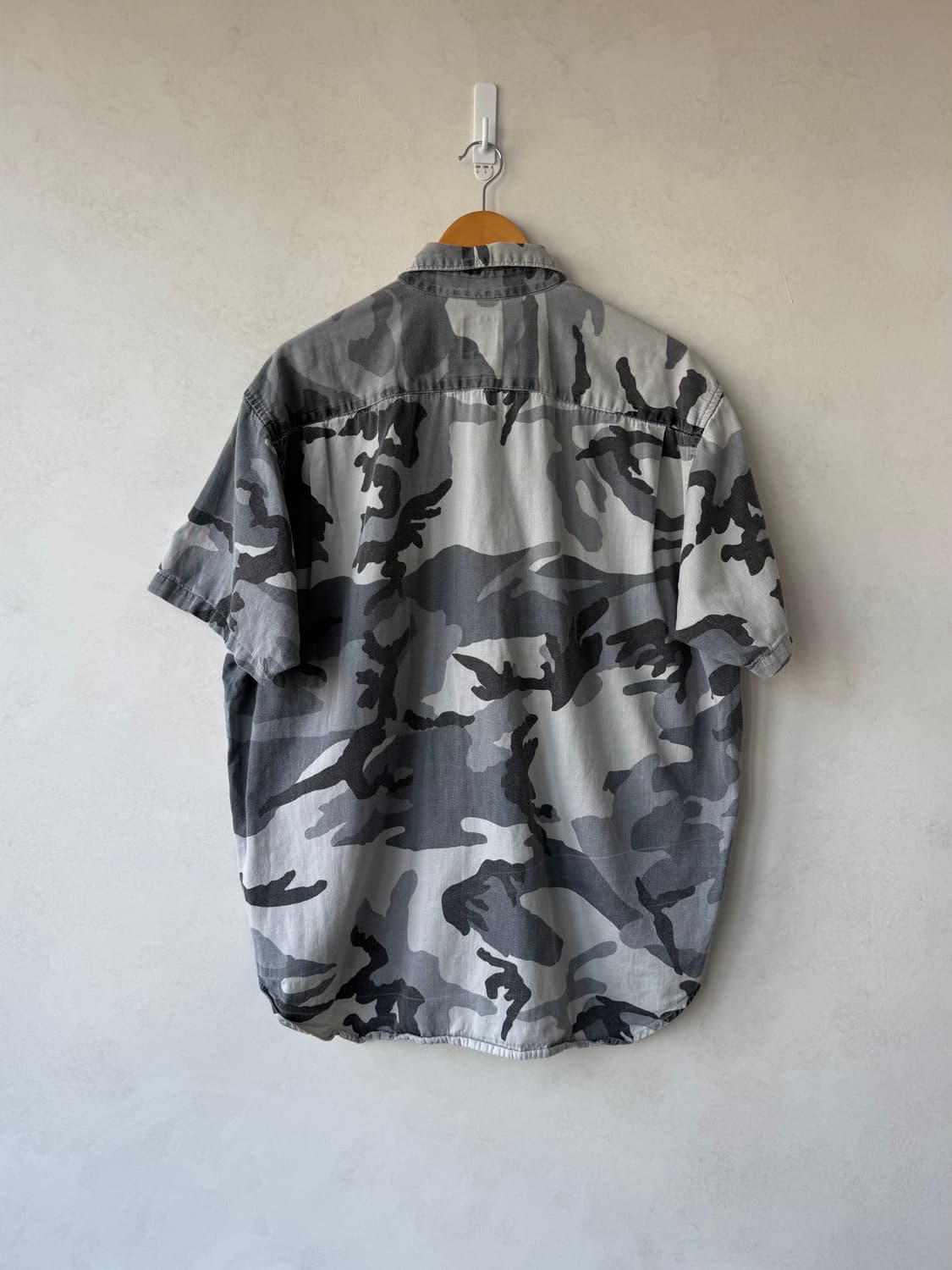 90s 스투시 카모 하프셔츠 상품이미지7