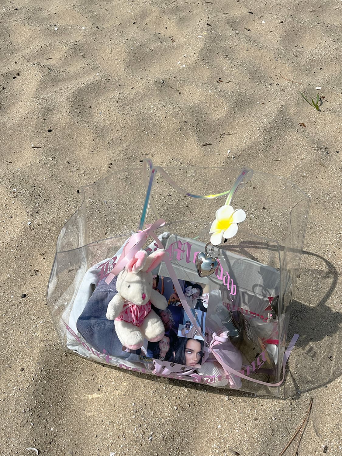 핫걸룩 베이크먼데이 메이드 PVC 클리어 써머 비치백 숄더백 상품이미지3