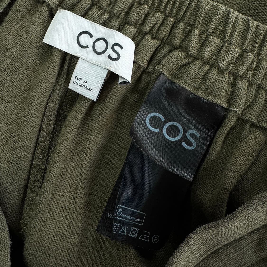 코스 COS 23 린넨 백 밴딩 큐롯 팬츠 상품이미지4