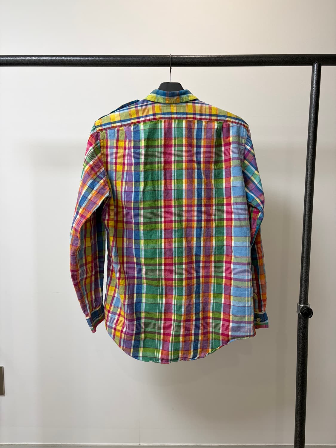 (L) 폴로 랄프로렌 trim military 투포켓 체크 견장 셔츠 상품이미지4