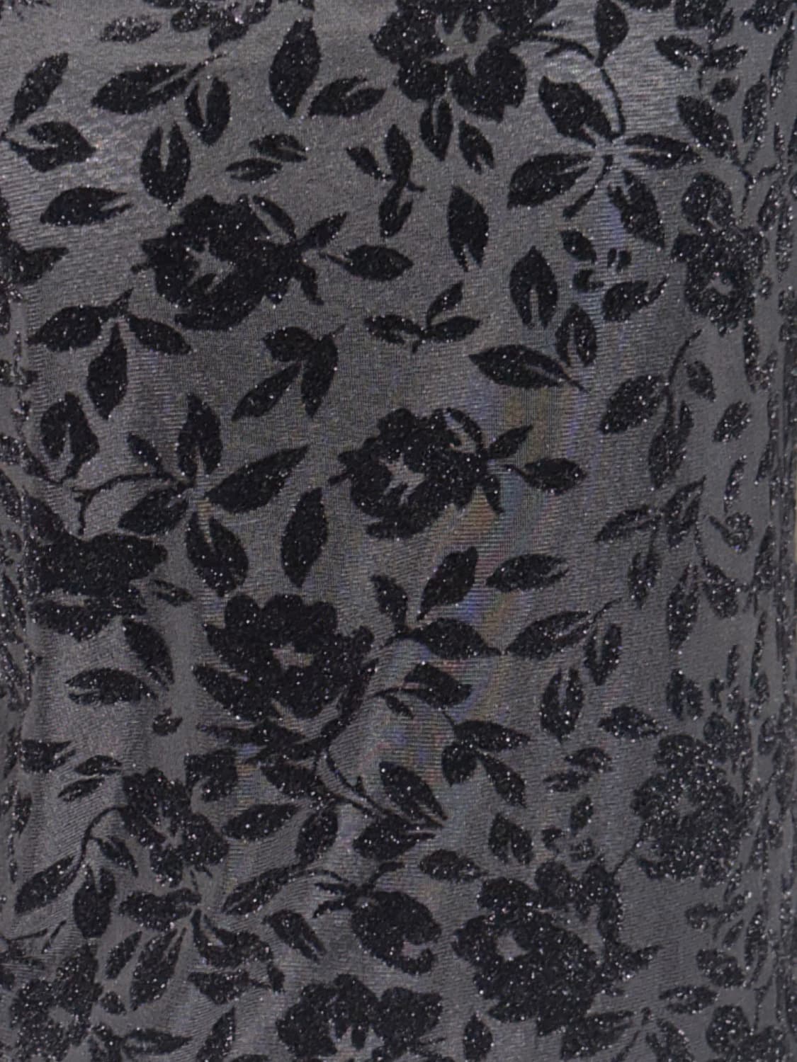 빈티지 블랙 플로럴 벨벳 번아웃 시스루 목폴라 상품이미지3