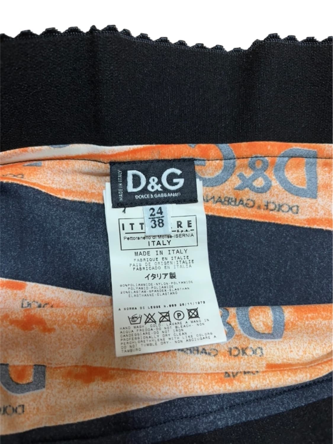 돌체앤가바나 테이프 프린팅 미디스커트 상품이미지3