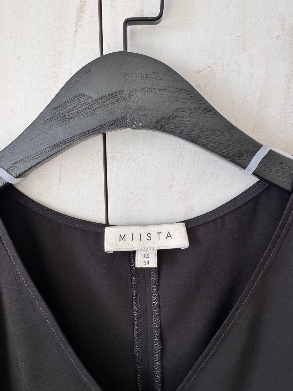 새상품 MIISTA 블랙 랩 블라우스 XS(44사이즈)made in SP 상품이미지6