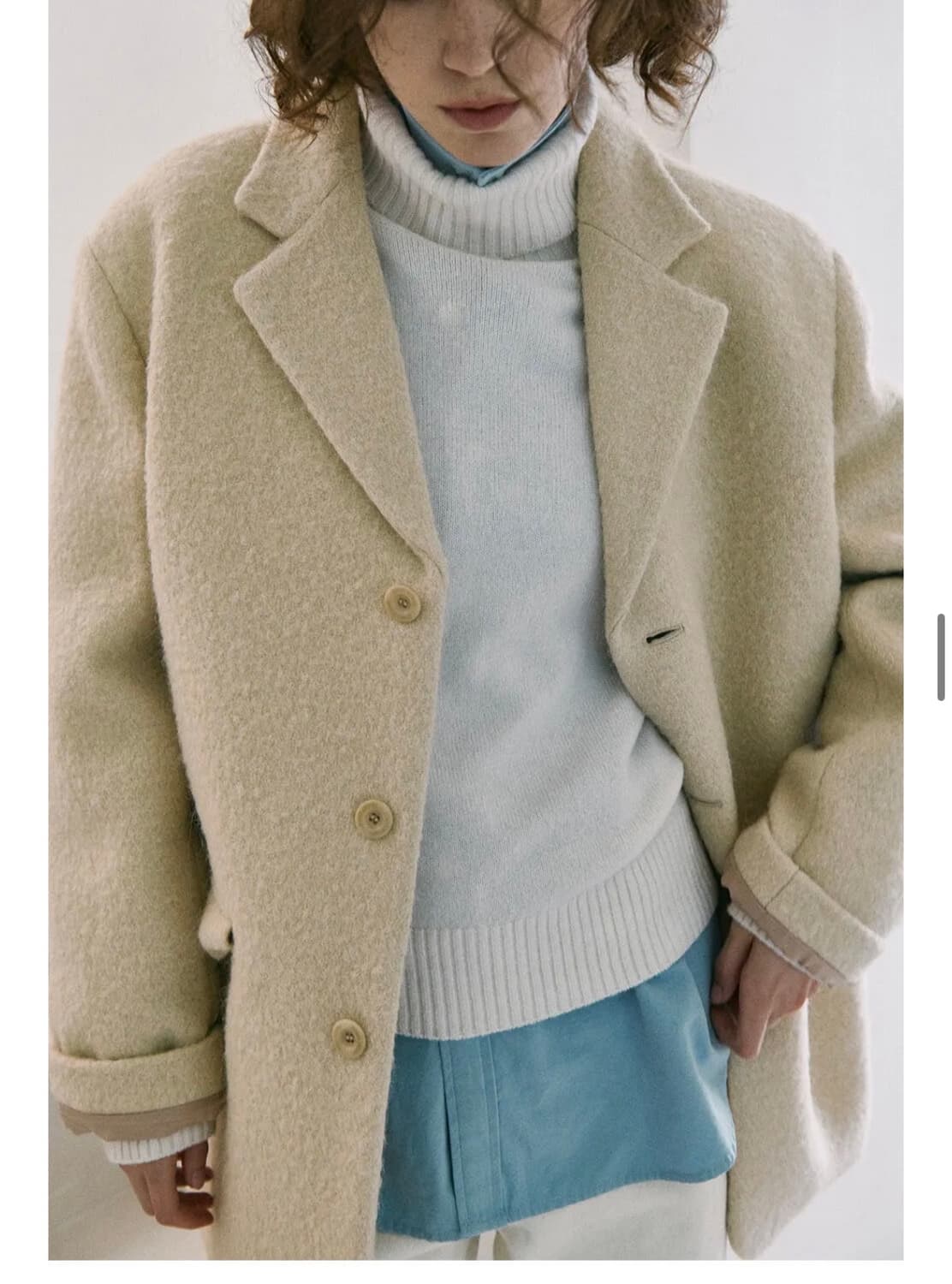 던스트 UNISEX 3 BUTTON BOUCLE WOOL JACKET 상품이미지2