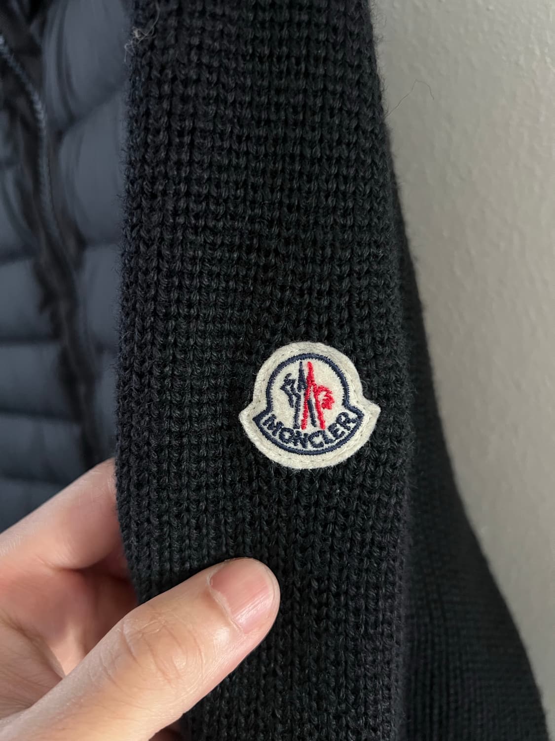 새상품급 트리콧 울니트패딩 후드 M 상품이미지2