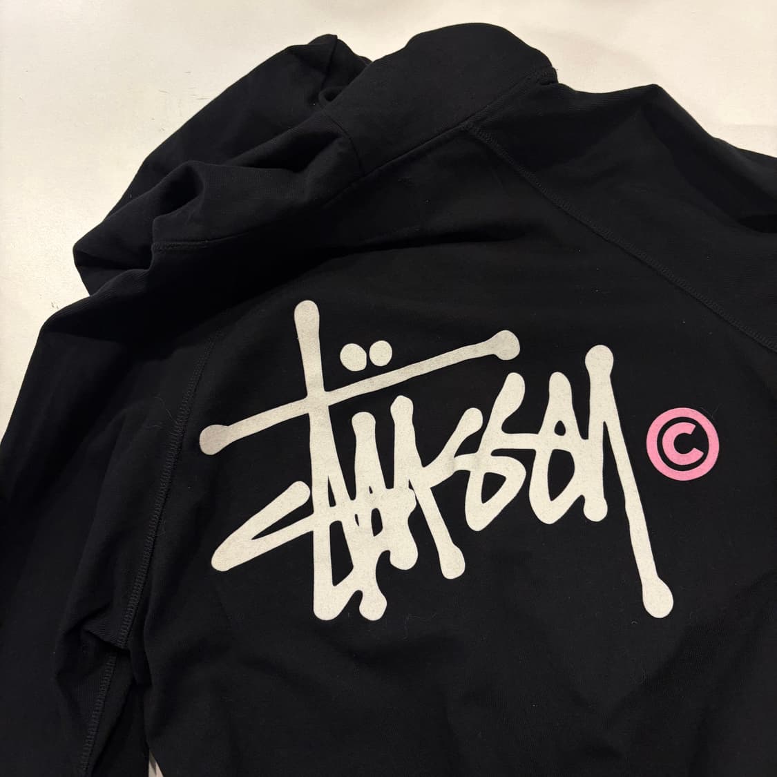 [M] 스투시 재팬 블랙 빅로고 후드집업 백로고 B343 상품이미지10