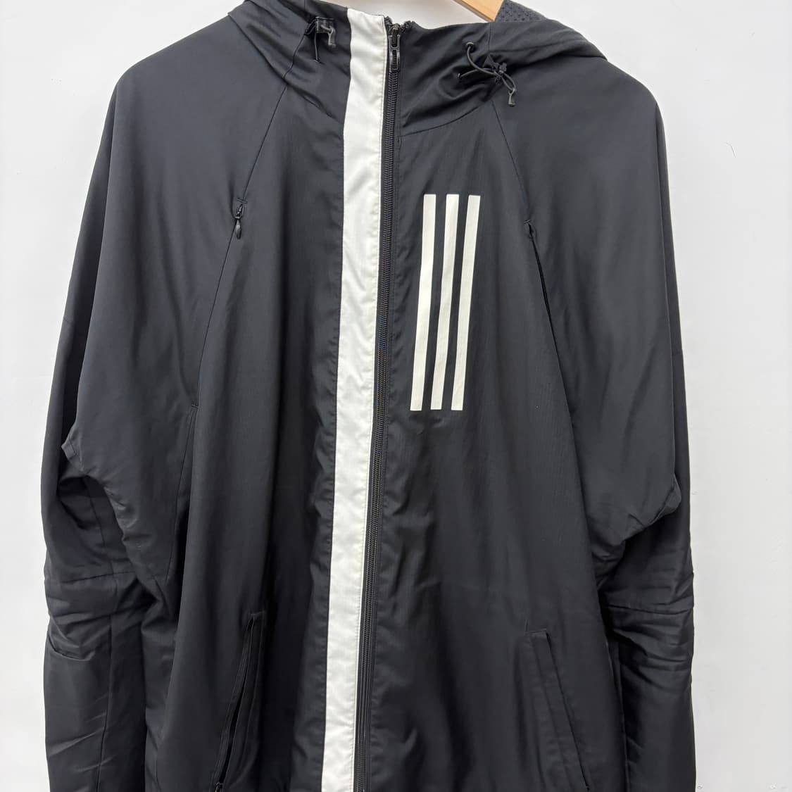 아디다스 블랙 윈드브레이커 후드 자켓 남성 XL 상품이미지2