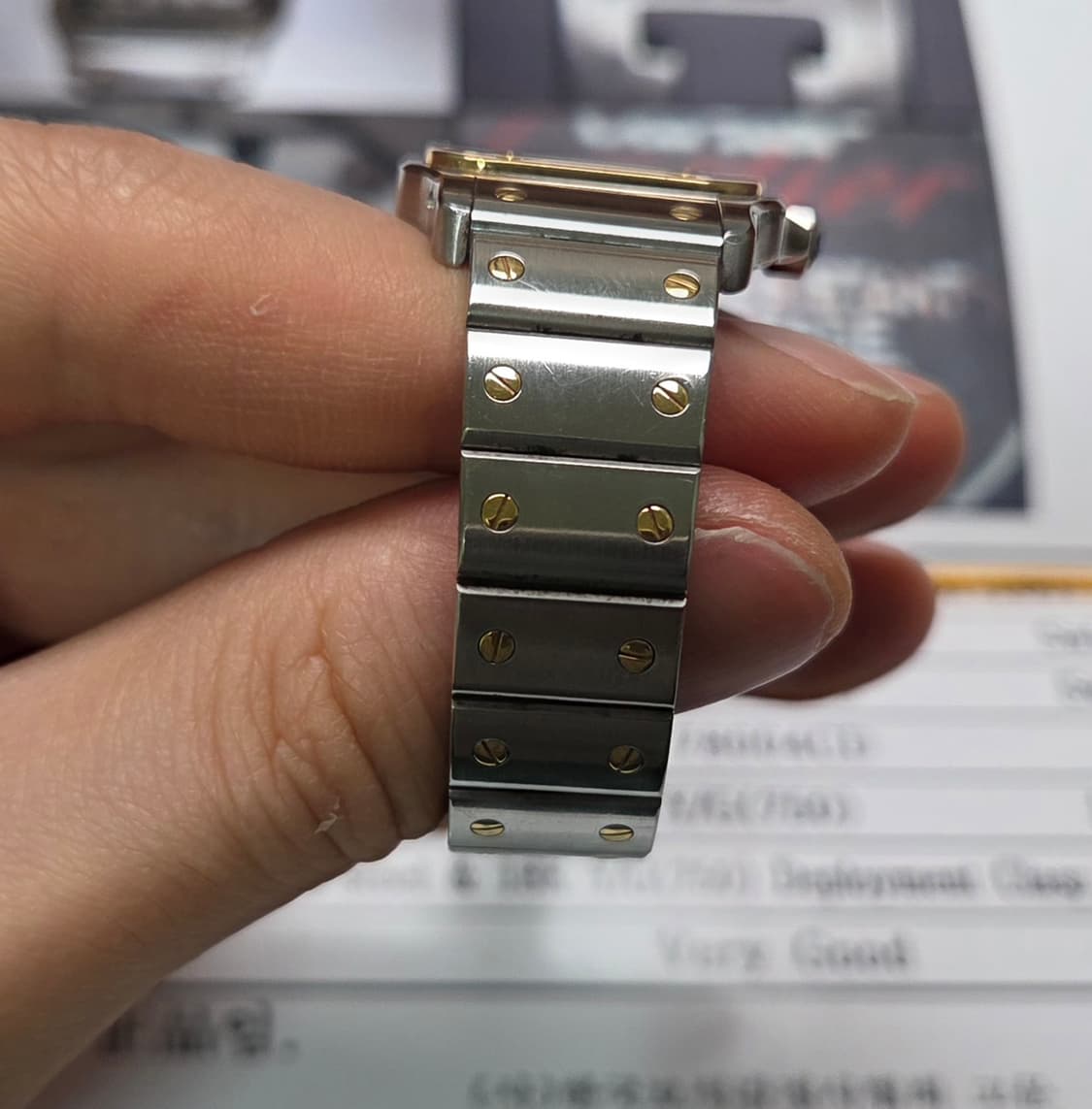 까르띠에 산토스 갈베 18K콤비 쿼츠 여성용 (감정서 포함) 상품이미지5