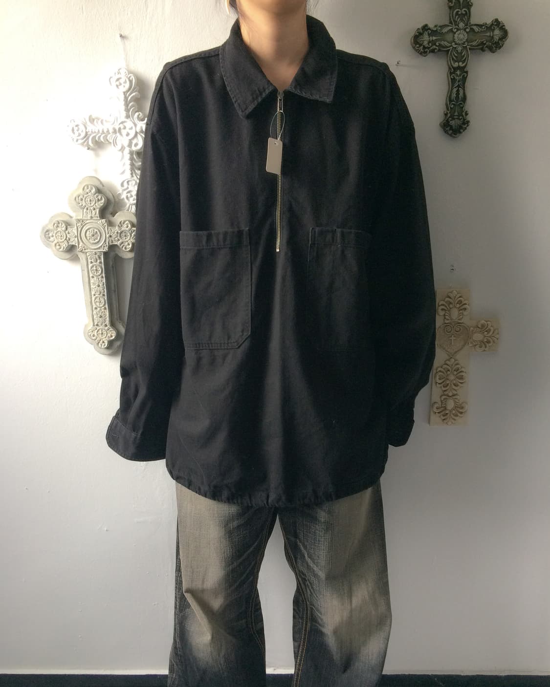 Over fit half zip up 상품이미지5