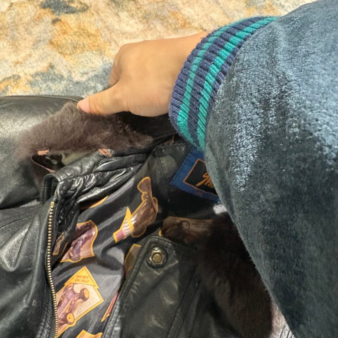 빈티지 양가죽 무스탕 레더자켓 상품이미지5