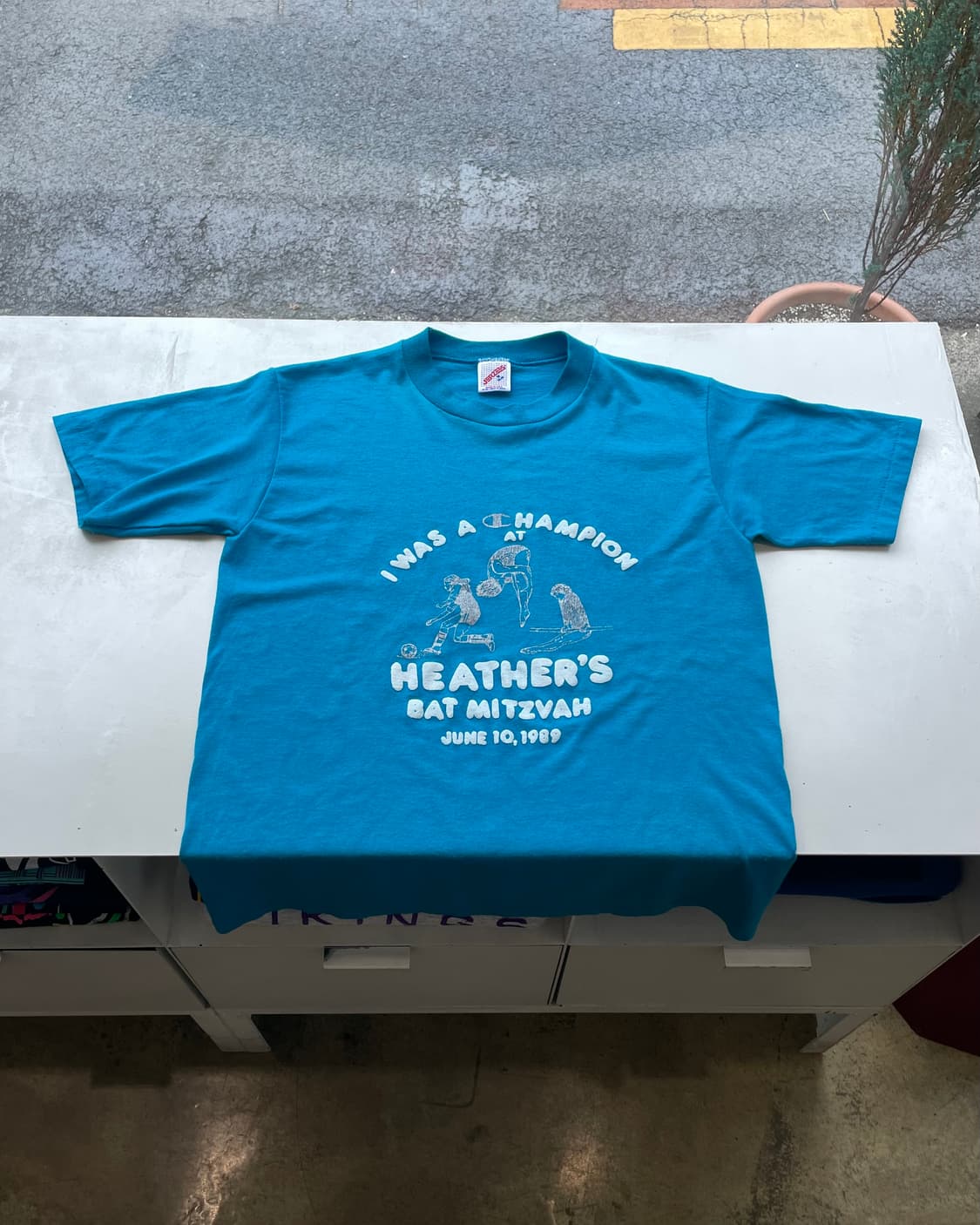 80‘s USA “I was a champion” T-shirt M 상품이미지4