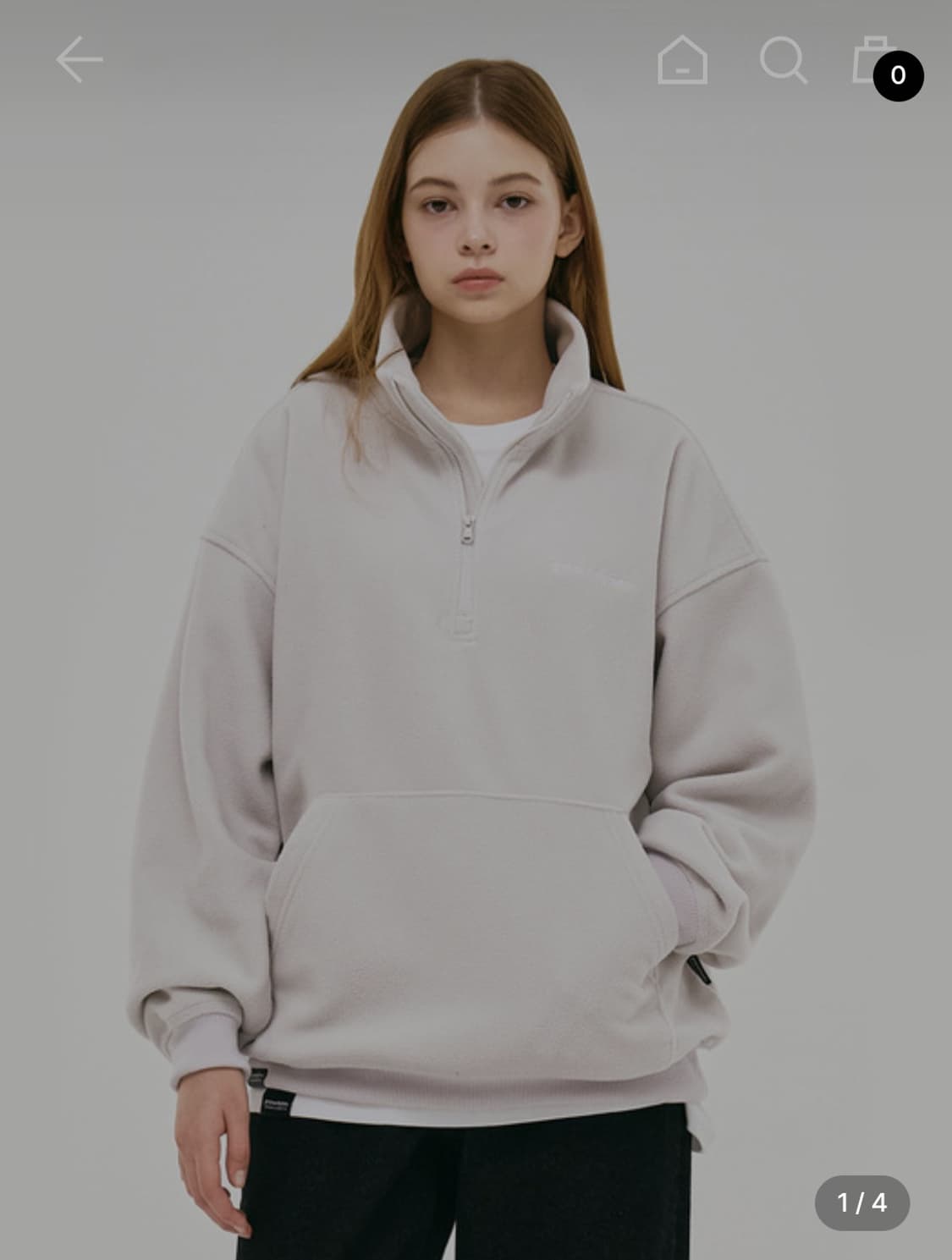 grooverhyme 하프집업 L 실측 120 로 낭낭하게 상품이미지2