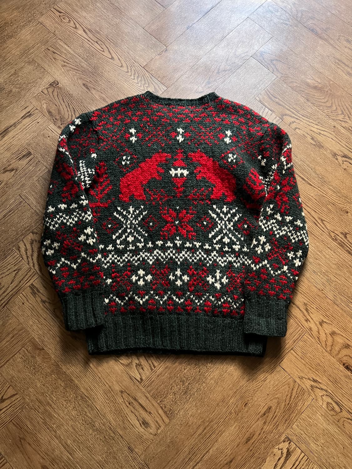 [M]80's 폴로 랄프로렌 노르딕 패턴 핸드 니트 상품이미지7