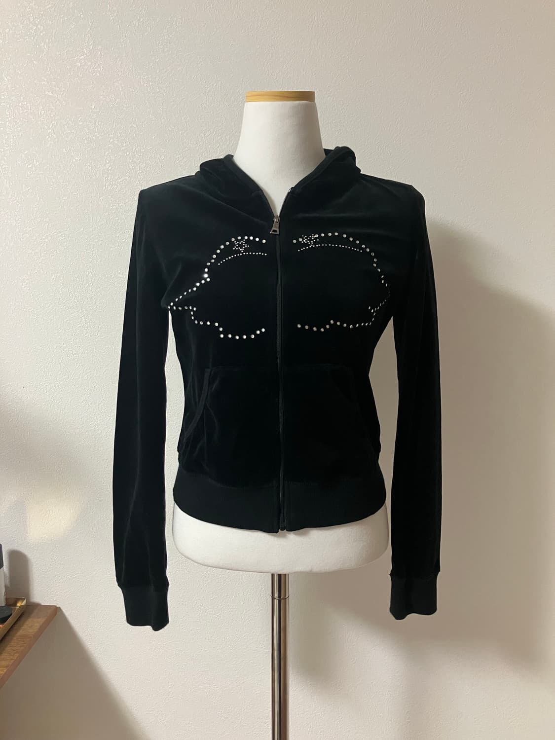 피오루치 fiorucci 벨루어 큐빅 후드집업 y2k 딱붙핏 상품이미지1