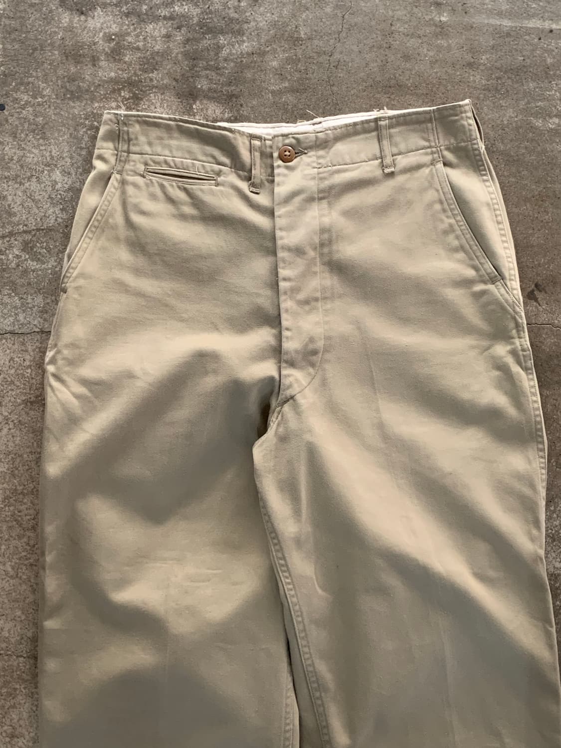 50s 미군 코튼 트윌 카키 트라우저 1945패턴 상품이미지2