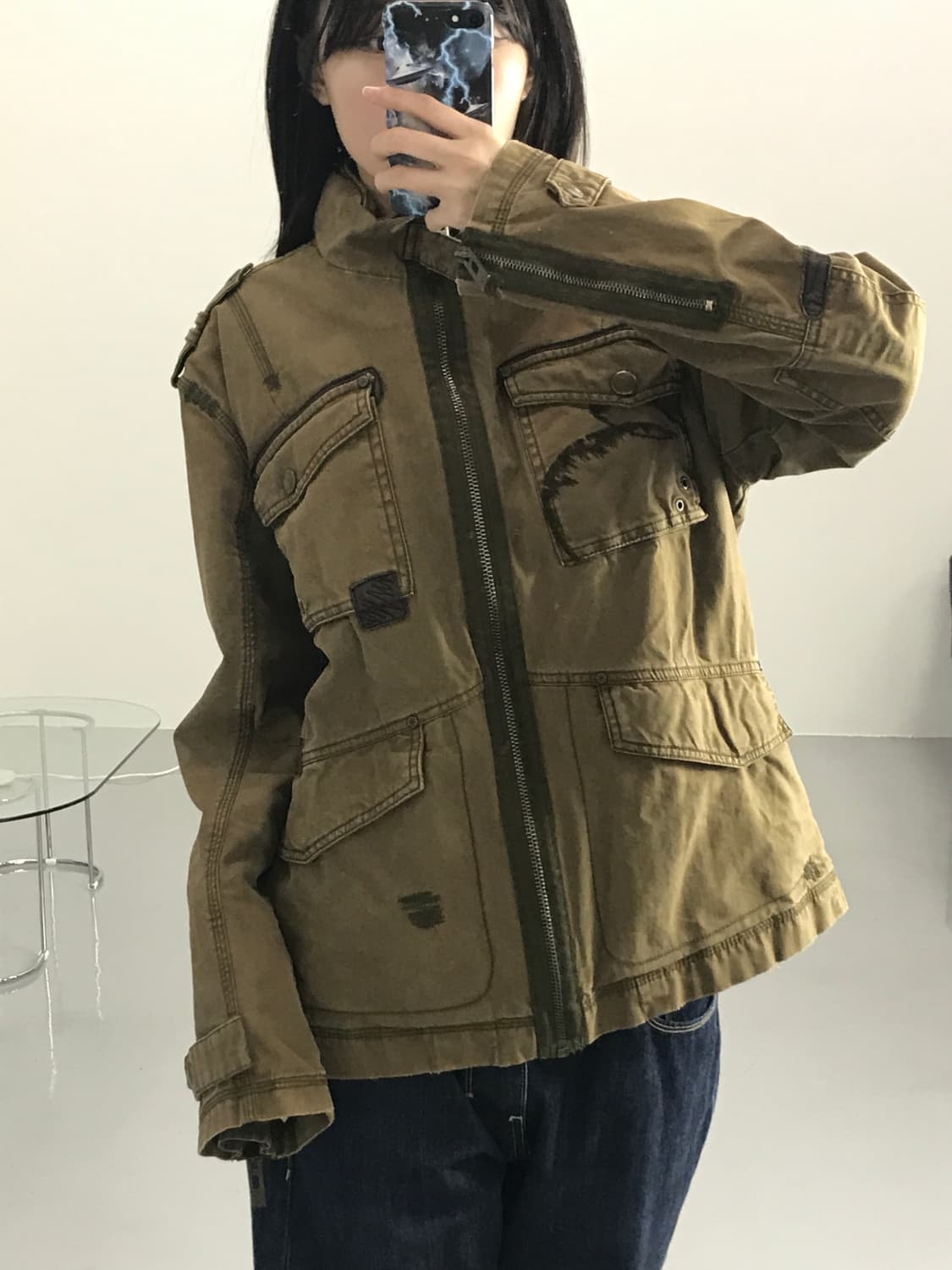 빈폴 진스 빈티지 레어 스티치 멀티포켓 자켓 상품이미지1