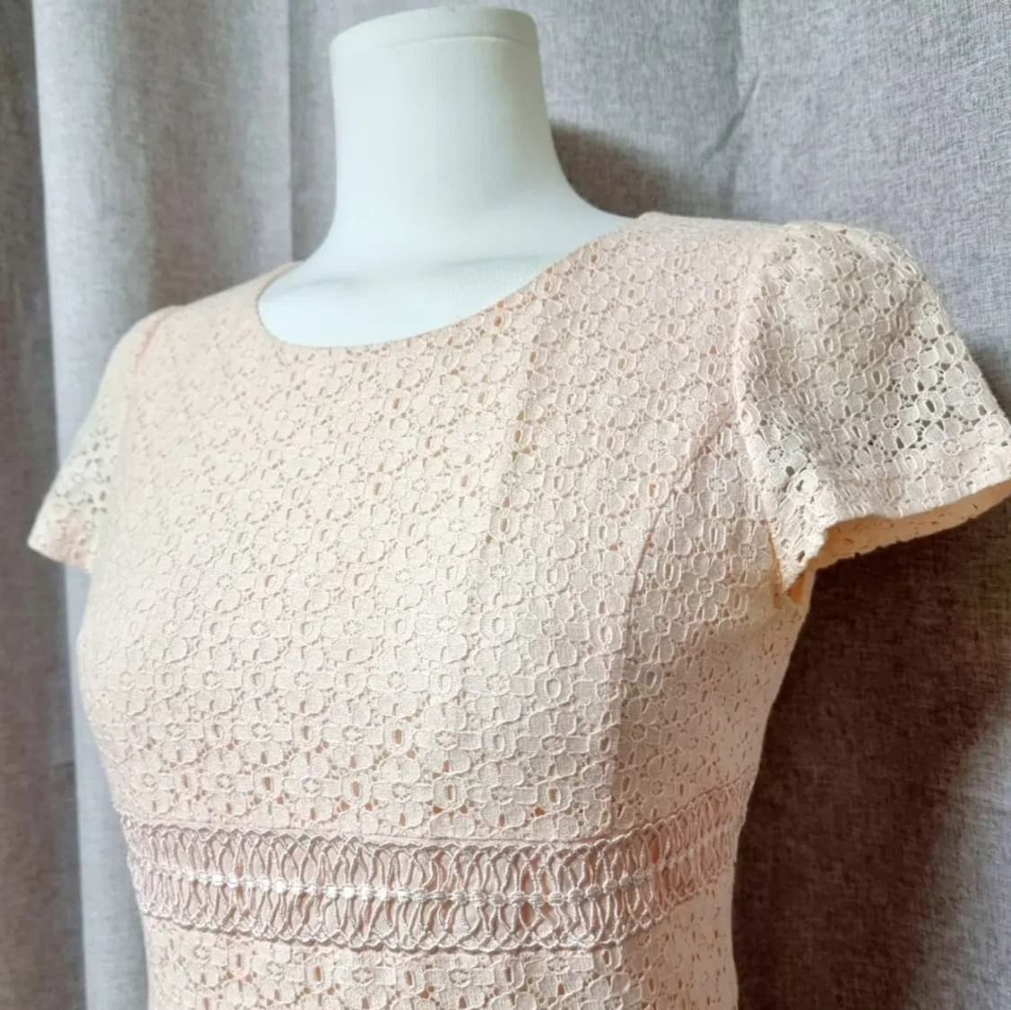 케네스레이디 펀칭레이스 플레어 원피스 (55) 1회착/드라이완료/상태최상 상품이미지3