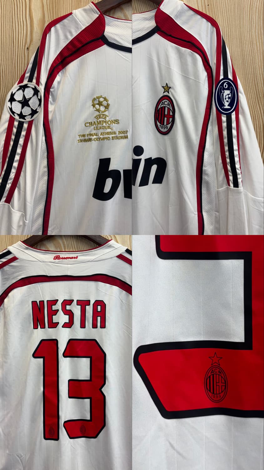 06/07 아디다스 AC 밀란 어웨이 긴팔 유니폼 상품이미지9