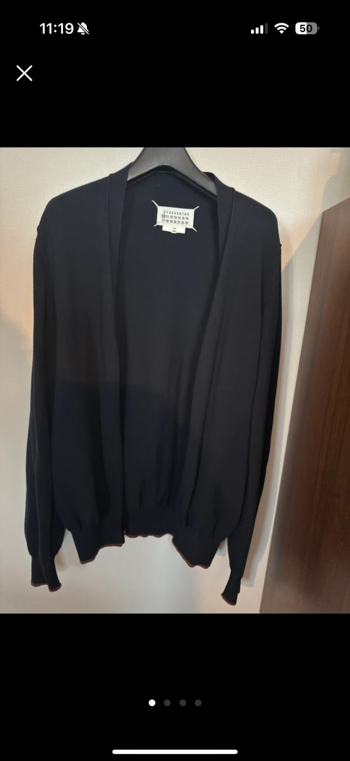 메종마르지엘라 엘보우패치 가디건 네이비 상품이미지2