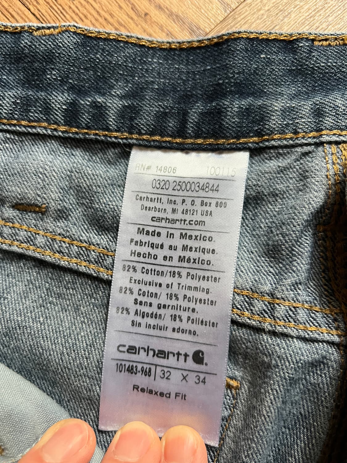 [32]칼하트 USA 빈티지 워싱 워크 데님 팬츠 상품이미지6