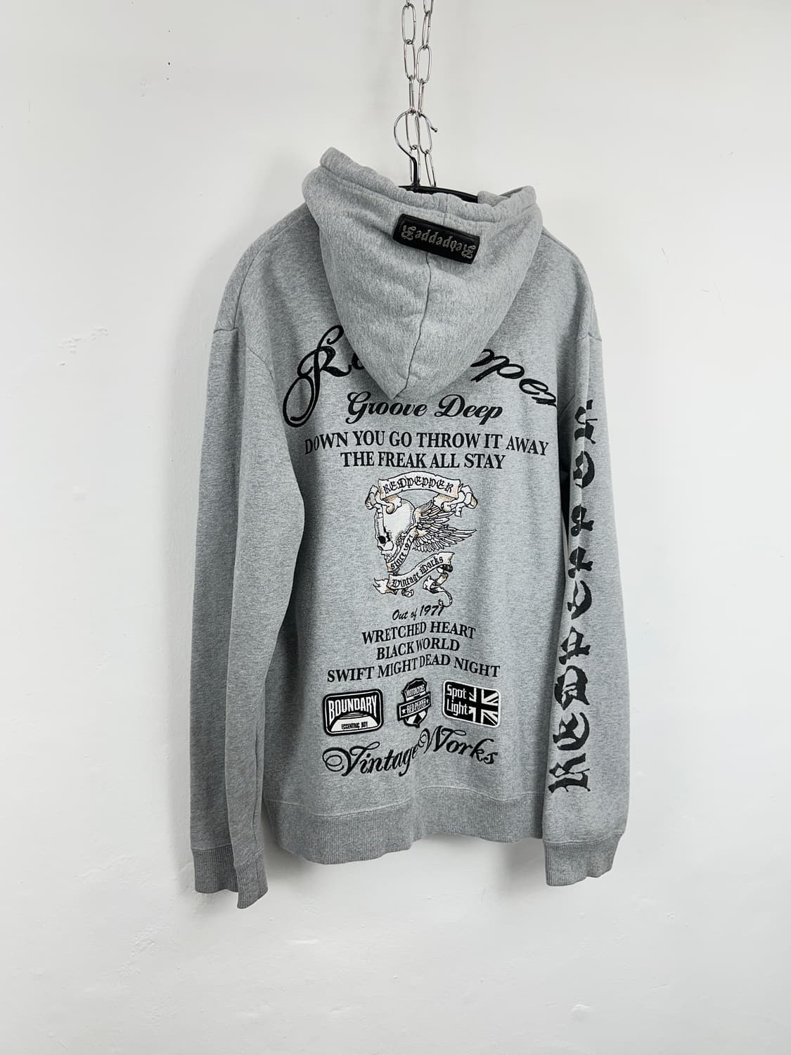 RED PEPPER Skull Embroidery Zip Hoodie 상품이미지1