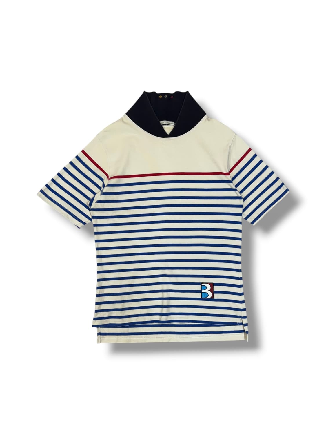 비욘드클로젯 스트라이프 숄카라 티셔츠 (M)  상품이미지1