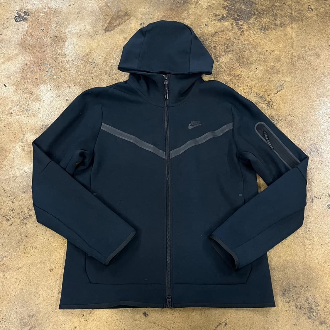 [정품/L] 나이키 테크 플리스 블랙 후드집업 b17 상품이미지2